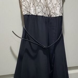 Lily Rose Black and Cream High Low Dress